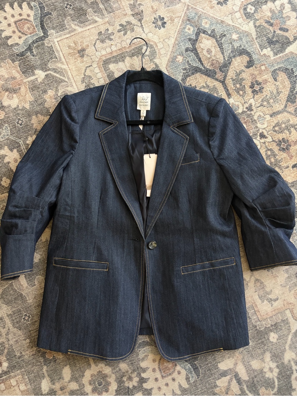 CINQ a sept denim Khloe blazer size 12 NWT